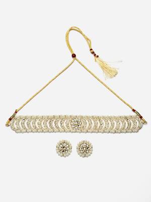 Sasha gold-plated kundan studded & beaded jewellery set 5