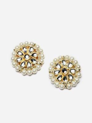 Sasha gold-plated kundan studded & beaded jewellery set 6
