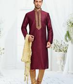 mens maroon kurta payajama