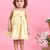 Saka Designs Girls Polka Dot Printed Party Frock - Yellow