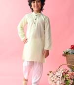 Saka Designs Boys cotton Kurta Pajama - Off-White