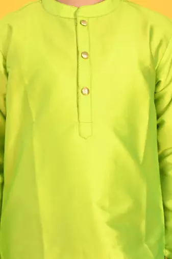 Saka Designs Boys Green Kurta With Blue Bandhani Dhoti