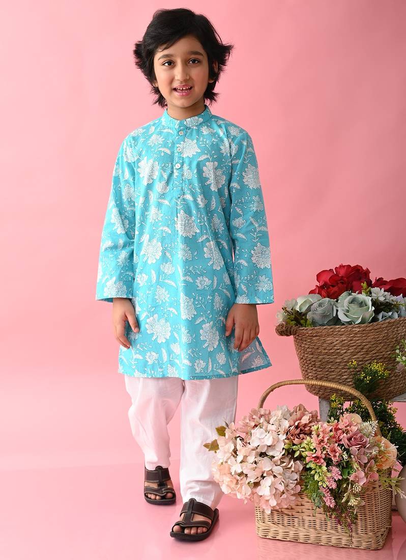 Saka Designs Boys Red & Yellow Bandhani Printed Kurta with Dhoti