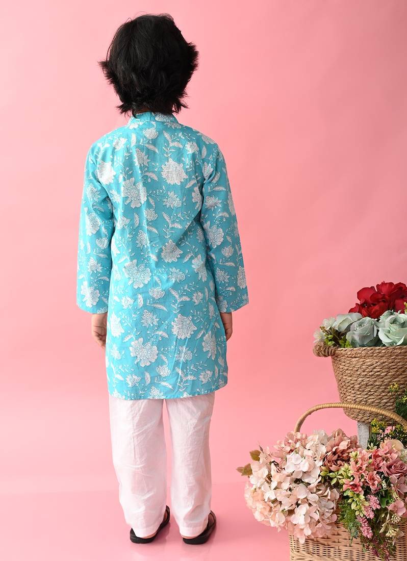 Saka Designs Boys Red & Yellow Bandhani Printed Kurta with Dhoti