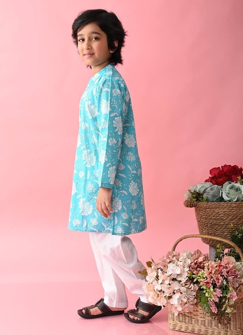 Saka Designs Boys Red & Yellow Bandhani Printed Kurta with Dhoti