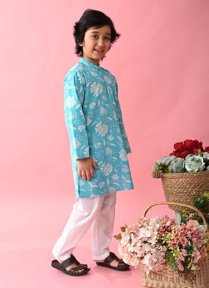 Saka Designs Boys Red & Yellow Bandhani Printed Kurta with Dhoti