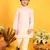 Saka Designs Boys Pink With Gold Stripe Printed Kurta with Payjama
