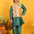 Saka Designs Boys Green Kurta With Floral Printed jacket & Payjama