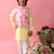 Saka Designs Boys Yellow Kurta With Printed jacket & Payjama