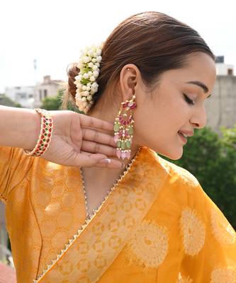 JADAU PINK KUNDAN BANGLES 3