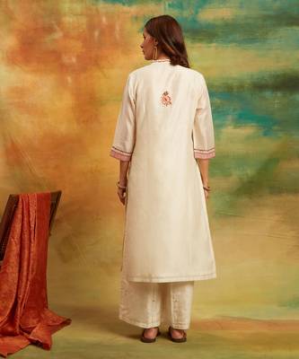 White kattha kurta set 2