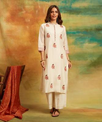 White kattha kurta set 3