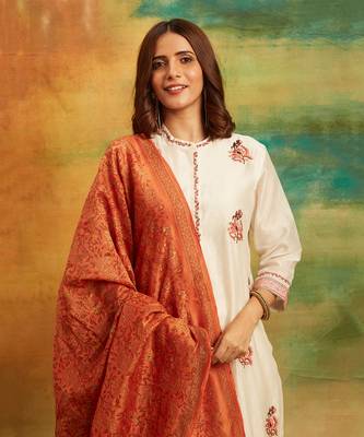 White kattha kurta set 4