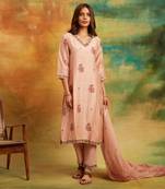 Beige neutral v kurta set