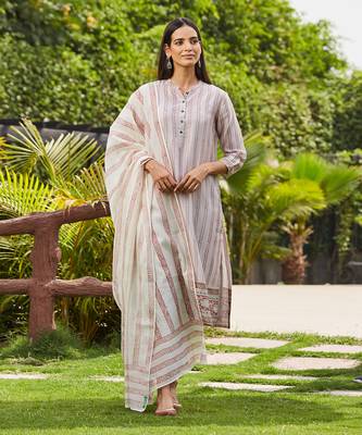 Purple dhari kurta set 1