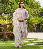 Purple dhari kurta set