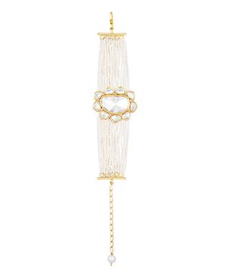Cream kundan bracelet 2