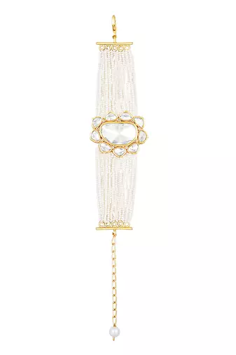 Cream kundan bracelet