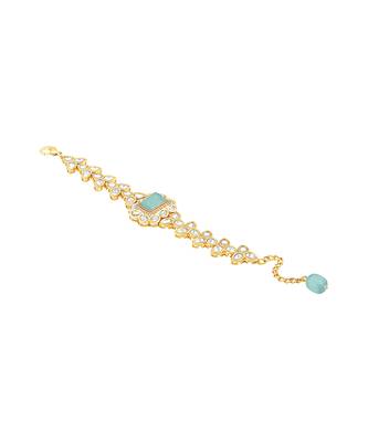 Aqua kundan bracelet 3