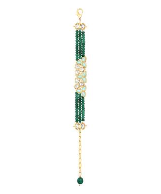 Green kundan agate bracelet 2