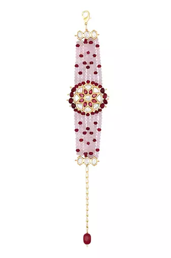 Pink agate bracelet