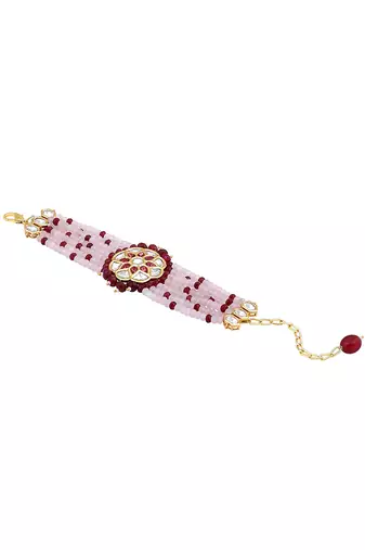 Pink agate bracelet