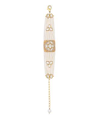 Cream & gold pearl bracelet 2