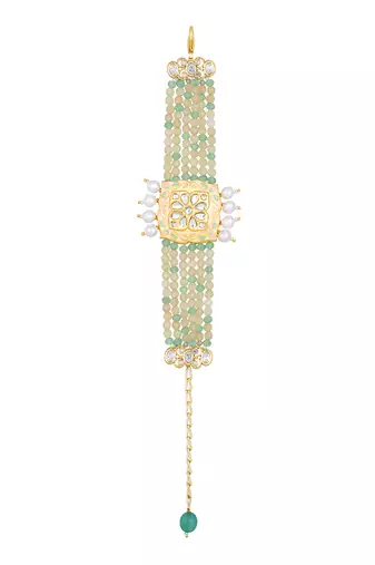 Ivory & green agate bracelet