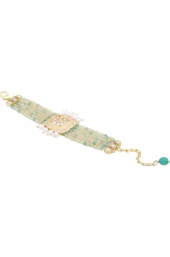 Ivory & green agate bracelet