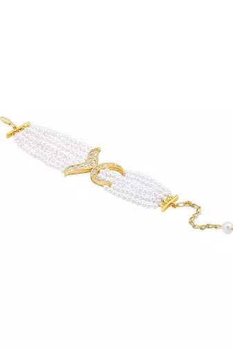 White & gold pearl bracelet