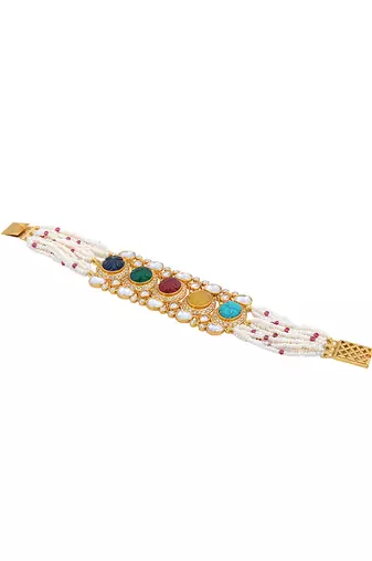 Navratna kundan bracelet