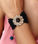 Blue kundan bracelet