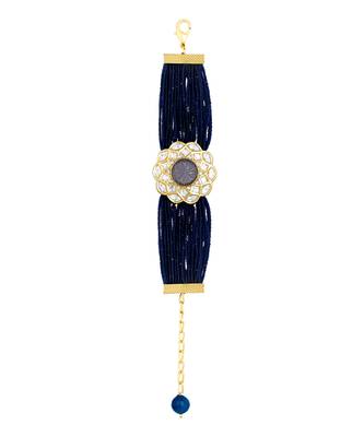 Blue kundan bracelet 2
