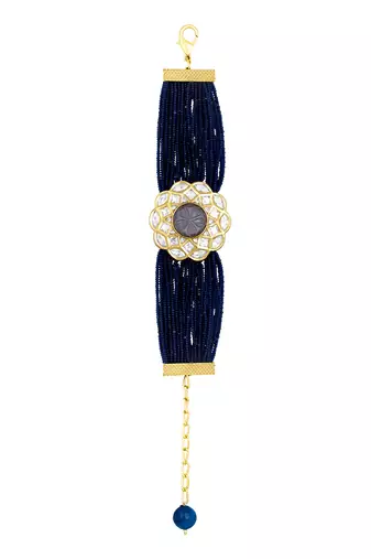 Blue kundan bracelet