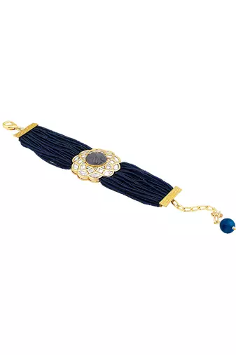 Blue kundan bracelet