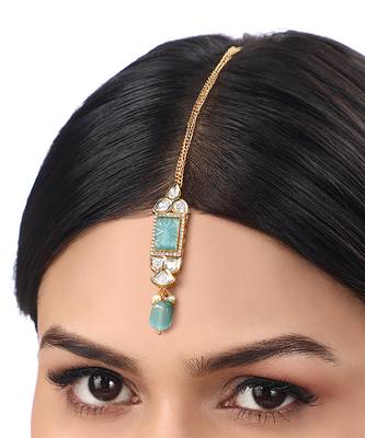 Aqua agate maangtikka 1