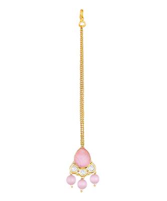 Pink agate maangtikka 2