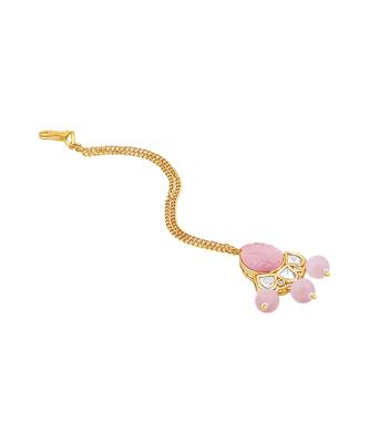 Pink agate maangtikka 3
