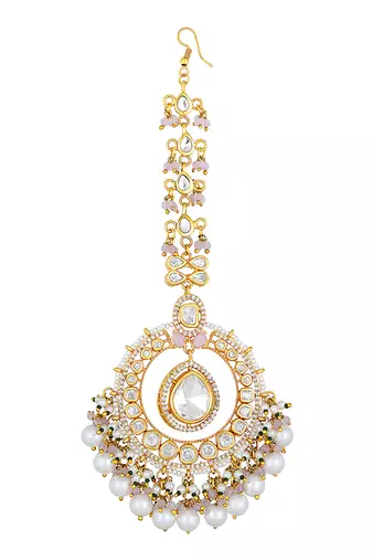 Multi kundan maangtikka