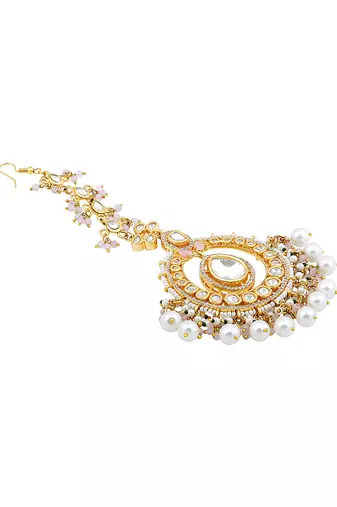 Multi kundan maangtikka