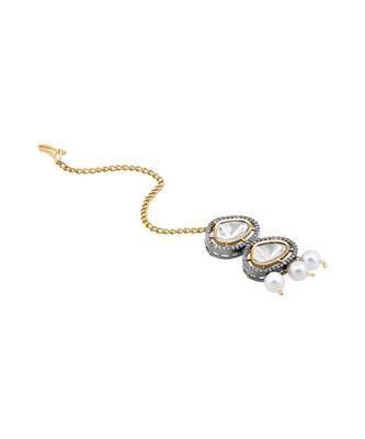 Black kundan maangtikka 3