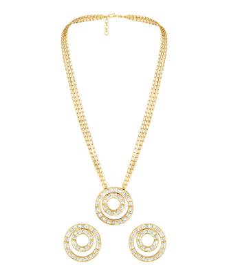 Gold long necklace set 2