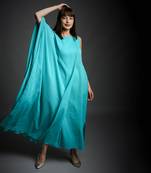 Persian green crinckled cotton kaftan
