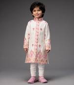Ivory embroidered sherwani with chudidar