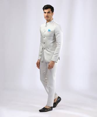 Grey bandhgala with pant 3
