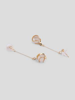 Aquastreet luminous stone drop dangle earrings  gold plated alloy for girls and women 4