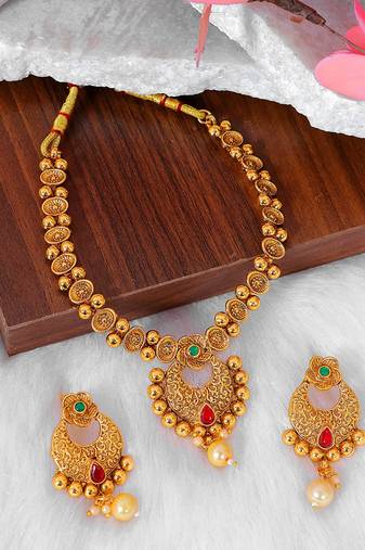 	Stylish Jewellery Necklace Set Gold Plated Jewellery Set for Women