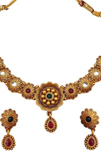 	Stylish Jewellery Necklace Set Gold Plated Jewellery Set for Women