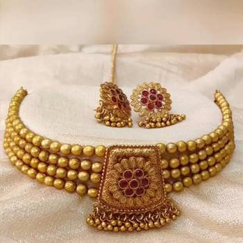 Stylish Jewellery Necklace Set Gold Plated Jewellery Set for Women 1