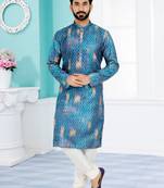 Plain Comfortable Kurta Pyjama Set For Men